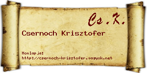 Csernoch Krisztofer névjegykártya